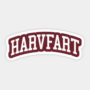 Harvfart Funny Harvard Fart Ivy League University Sticker